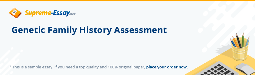 Genetic Family History Assessment