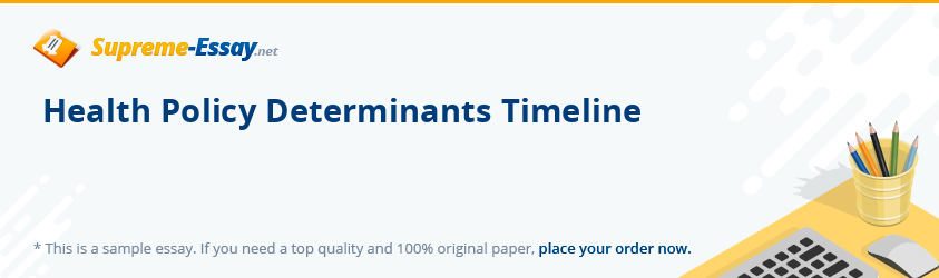 Health Policy Determinants Timeline